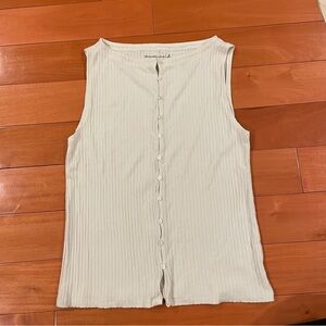 Abercrombie Button Down Ribbed Tank